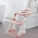 PandaEar Potty Training Seat with Step Stool Ladder, Toddler Toilet Seat for Kids Boys Girls, Comfortable Safe Potty Seat with Anti-Slip Pads Ladder & Bear Design -Pink by TinyTreasures Baby Boutique