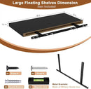 12 Inch Deep Floating Shelves for Wall 1 Pack Floating Shelves Large Storage Space Wall Mount Shelf for Living Room Kitchen Bathroom 30" W x 12" D x 1.2" H Black by CozyNest Decor