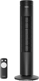 Pelonis 30-Inch Oscillating Tower Fan for Bedroom – 3 Speed, Quiet Tower Fan with Remote ControL, Small Fan, 7-Hour Timer – ETL Certified, Black by CozyNest Decor