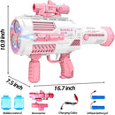 Automatic Gatling Bubble Gun,Big Size 7.5"x16.7",That Produces Thousands of Bubbles per Minute, Suitable for Children and Adults and Perfect for Summer Indoor and Outdoor Parties by TinyTreasures Baby Boutique