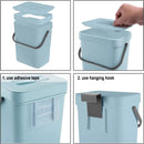 LALASTAR Small Trash Can with Lid, Compost Bin Indoor Kitchen Sealed Under Sink for Kitchen, Food Waste Bin for Countertop, Mountable Garbage Can for Bathroom, RV, 5L/1.3 Gal, Blue by GreenHaven Gardens