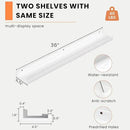 Heimlove Picture Ledge Shelf, Floating Shelves Set of 2, 36 Inches Picture Shelf for Wall with Ledge, Kids Bookshelf Wall Mounted for Living Room Bedroom Decor Books Photo Frames - White by CozyNest Decor