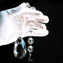 1ft 6pcs Teardrop Crystals Garland, Chandelier Hanging Crystals Beads Chain for Home Wedding Decoration Clear GOLDENHAITAI by GreenHaven Gardens