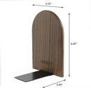Large Bookend Hold Heavy Books- 7x4x5in 3 Pack Wood Bookends for Heavy Books Heavy Duty Walnut Book Ends for Men Wood Bookends for Office Desk Non-Skid by CozyNest Decor