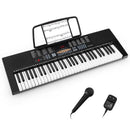 61-Key Electronic Keyboard Piano with 3 Teaching Modes LED Display and Dual Keyboard by LJGDeals