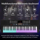 61-Key Electronic Keyboard Piano with 3 Teaching Modes LED Display and Dual Keyboard by LJGDeals