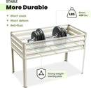 KING BIRD Large Raised Garden Bed with Cover Galvanized Elevated Planter Box with Legs 48×24×56 in for Backyard, Patio, Balcony, 400lb Capacity, Beige by GreenHaven Gardens