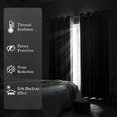 HOMEIDEAS Black Ombre Blackout Curtains 52 X 63 Inch Length Gradient Room Darkening Thermal Insulated Energy Saving Grommet 2 Panels Window Drapes for Living Room, Bedroom by TinyTreasures Baby Boutique
