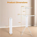 4-Legged Clothes Drying Rack Foldable,2 Tier Portable and Collapsible Space Saving Laundry Drying Rack with 4 Pulleys,Aluminum Dry Rack for Clothes by CozyNest Decor