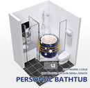 BESTHLS Foldable Bathtub Portable Soaking Bath Tub,Eco-Friendly Bathing Tub for Shower Stall (Blue Sky -1) by TinyTreasures Baby Boutique