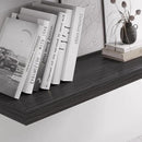 Floating Shelf, Set of 2 Wall Shelf, 36 in W x 12.75 in D x 2 in H Wooden Floating Wall Shelf with Invisible Brackets for Living Room/Bedroom/Bathroom/Kitchen Storage and Decor, Black Wood by CozyNest Decor