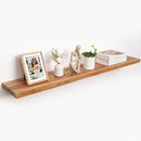 RICHFOCUS Live Edge Elm Floating Shelves - 55" W x 9.3" D Rustic Solid Wood Wall Shelves with Invisible Bracket, Wall-Mounted for Living Room, Bedroom, Kitchen Storage & Display, Set of 1, Natural by CozyNest Decor