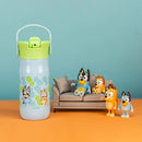 Zak Designs Harmony Bluey Kid Water Bottle for Travel or At Home, 14oz Recycled Stainless Steel is Leak-Proof When Closed and Vacuum Insulated (Bluey, Bingo, Muffin) by TinyTreasures Baby Boutique