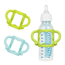 Silicone Baby Bottle Handles, 2PCS Bottle Handles for Dr Brown Narrow Bottles, Easy Grip Handles to Hold Baby Bottle, Easy Carry Handle Lightweight Bottle Handle(Green/Blue) by TinyTreasures Baby Boutique