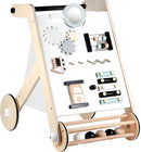 Beright Wooden Baby Walker with Roller, Push and Pull Learning Activity Walker, Multi-Functional Kids’ Activity Toy, Multiple Activities Center, Develops Motor Skills & Stimulates Creativity, Natural by TinyTreasures Baby Boutique