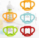 HUAKENER Silicone Baby Bottle Handles (4 Pack) - Easy Grip Holder for Dr. Brown Narrow Bottles - BPA Free by TinyTreasures Baby Boutique
