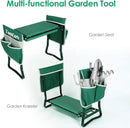 TomCare Upgraded Garden Kneeler Seat Widen Soft Kneeling Pad Garden Stools Garden Bench with 2 Large Tool Pouches Outdoor Foldable Gardening Gifts for Women Men Gardeners, Green by GreenHaven Gardens