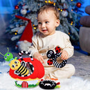 Baby Rattle Toys, Infant Soft Stuffed Animal Rattles Set - Sensory Development Toys, Baby Toys Stuffed Animals Soft Crinkle Sensory Handbells Baby Rattles, Soft Busy Toys for Toddlers Boys Girls by TinyTreasures Baby Boutique
