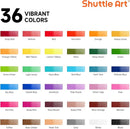 Shuttle Art Watercolor Paint Set, 36 Colors Watercolor Paint in Tubes (12ml Each) with 3 Brushes, Rich Pigment, Easy to Blend, Perfect for Kids, Artists, Beginners, Students by TinyTreasures Baby Boutique