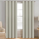 H.VERSAILTEX Ivory Curtains for Bedroom Window Treatment Blackout Thermal Insulated Room Darkening Solid Grommet Curtains/Drapes for Living Room (Set of 2 Panels, 52 by 84 Inch Long, Ivory/Cream) by CozyNest Decor