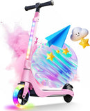 CBD Electric Scooter for Kids, 6 Mph Top Speed, Up to 5 Miles Range, 5.3" Solid Tires Wheel and Front Light, Kick Scooter Adjustable Height for Kids Age 6-12 by TinyTreasures Baby Boutique