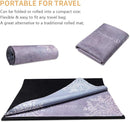 Travel Yoga Mat, Non Slip Exercise Suede Mat with Carry Bag, All-Purpose Fitness Mat with High Density Anti-Tear Surface for Women, Ideal for Pilates Workout (72'' x 24'' x 1.5mm Thick) by TinyTreasures Baby Boutique