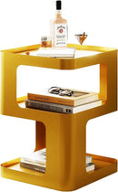 Gold Side Table,Modern end Table,Unique nightstand,Bedside Tables,Metal Accent Side Table with Storage for Living Room Bedroom Couch,no Assembly Required by CozyNest Decor