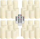 36-Pack Flickering Flameless Candles with Remote Control - LED Fake Candle Perfect for Wedding,Outdoor,Table,Halloween,Christmas Decor - Create a Magical Ambiance Effortlessly(Three Sizes) by CozyNest Decor