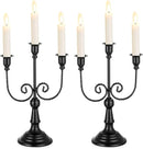 Sziqiqi Halloween Candle Holder Candelabra - Black Candle Stick Holders Pack of 2 Decorative Candleholders for Christmas Decoration by CozyNest Decor