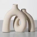 CEMABT Modern Nordic Boho Vase Set - Elegant Beige Matte Ceramic Home Decor for Living Room, Bookshelf, Mantel, Entryway Table & Console Décor | Shelf Decorations Gift by GreenHaven Gardens
