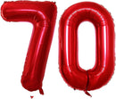 GOER Number 70 Balloons for 70th Birthday Party Decorations,42 Inch Jumbo Foil Helium Balloons for 70th Anniversary (Red) by TinyTreasures Baby Boutique