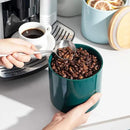 Sweejar Kitchen Canisters Ceramic Food Storage Jar, Stackable Containers with Airtight Seal Wooden Lid for Serving Coffee Bean, Flour, Tea, Spice and More - 39 Fl Oz (Jade) by CozyNest Decor