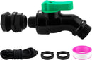 Plastics Rain Barrel Spigot Kit High Flow Valve Core Water Tank Faucet+PVC Bulkhead Fitting 1/2" NPT to 3/4" GHT Rain Barrel Spigot for Plastic Bucket Rainwater Drum Container Downspout Collector in by GreenHaven Gardens