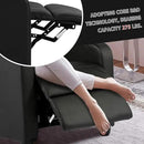 BestMassage | Recliner Chair | with 2 Point Massage Function | Black | with Lumbar Support, Adjustable Push Back, Wide Armrests, Footrest & Padded Seat | Easy Assembly | for Living Room, Home Theatre by CozyNest Decor