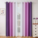 HOMEIDEAS Purple Ombre Blackout Curtains, 52 X 84 Inch Length Gradient Color Room Darkening Curtains with Grommet Thermal Insulated Window Drapes for Living Room, Bedroom, 2 Panels by TinyTreasures Baby Boutique