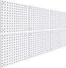 6 Pack Steel Peg Board,Universal 1/8 and 1/4 Pegboard Accessories,Ideal for Garage Tool Storage, Office Organization, Craft Room, Kitchen etc. (White, 6-12X12) by GreenHaven Gardens
