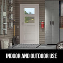GORILLA GRIP 100% Waterproof All-Season WeatherMax Doormat, 47x35, US Designed Natural Rubber, Stain and Fade Resistant, Low Profile Indoor Outdoor Door Mats, Easy Clean Patio Mat, Light Gray Bones by CozyNest Decor