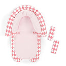 Baby Car Seat Head Support for Newborn, GFU 2 in 1 Infant Car Seat Head Body Support with Strap Pads, Soft Stroller Cushion Pillow Insert for Girls, Fits for Stroller, Swing, Pink by TinyTreasures Baby Boutique