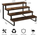 YINMIT Wooden Display Riser Stand, Tiered Perfume and Cologne Organizer Stand, 4 Tier Spice Rack Organizer, Rustic Display Shelf for Candles (4 Tier, 2 Pack) by CozyNest Decor