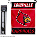 College Flags & Banners Co. Louisville Cardinals Garden Flag with Stand Holder by GreenHaven Gardens