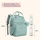 BabbleRoo Diaper Bag Backpack - Baby Essentials Travel Bag - Multi Function Waterproof Diaper Bag, Travel Essentials Baby Bag with Changing Pad, Stroller Straps & Pacifier Case – Unisex, Sage Green by TinyTreasures Baby Boutique