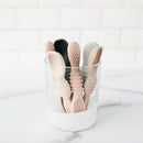 Simka Rose Silicone Baby Spoons Self Feeding 6 Months - First Stage Infant Spoons for Babies & Toddlers- Baby Led Weaning Spoons Set of 6- Easy on Gums Food Training Utensils Dishwasher Microwave Safe by TinyTreasures Baby Boutique