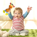 HUADADA Baby Soft Rattles Shaker, Infant Developmental Hand Grip Toys, Sensory Learning Toys with Teether, Sounds for Baby, 3-6-9-12 Months Old by TinyTreasures Baby Boutique