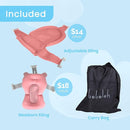 BEBELEH™ Collapsible Baby Bathtub – Bathtub + Baby tub Sling + Newborn Sling – Baby Bathtub Newborn to Toddler 0-24 Months – The Ultimate Travel Baby Bath Tub and Everyday Use! (Pink) by TinyTreasures Baby Boutique
