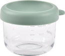 BEABA 5 oz Glass Baby Food Jars with Soft Silicone Air Tight Lids, Glass Storage Containers with Lids, Microwave and Freezer Safe Containers, Sage Green by TinyTreasures Baby Boutique