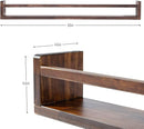 AZSKY Nursery Book Shelves Deep Walnut Wall Mount Floating Book Shelf for Bedroom Wooden Wall Book Shelf Children Kids Toddler Wall Bookshelf 36 Inch a Set of 3 Same Sizes by TinyTreasures Baby Boutique