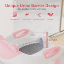 Potty Training Seat with Step Stool Ladder, Upgraded 2-in-1 Toddler Potty Training Toilet Seat with Non-Slip Step Splash Guard Handles and Waterproof Cushion, Toddler Potty Seat for Kids Boys Girls by TinyTreasures Baby Boutique