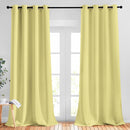 NICETOWN Window Curtain Drapes Long Curtains - (52 inches Wide x 120 inches Long, Paler Yellow, 2 Pieces) Living Room Panels Grommet Top Window Treatment for Hall & Guest Room by TinyTreasures Baby Boutique