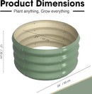 2x2x1ft Round Galvanized Raised Garden Bed Outdoor Metal Planter Box Raised Beds for Gardening,Vegetables,Fruits,Flowers & Herbs (Green) by GreenHaven Gardens