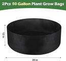 LBTING 2Pcs 50 Gallon Plant Grow Bags, Fabric Raised Planting Bed Heavy Duty Non-Woven Fabric Planter Pots for Garden Vegetables Flowers by GreenHaven Gardens